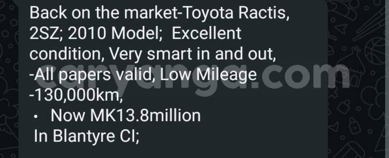 Big with watermark toyota ractis malawi blantyre 16344