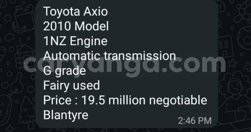 Big with watermark toyota axio malawi blantyre 16349